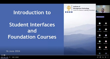 Introduction to Student Interfaces and Foundation Courses